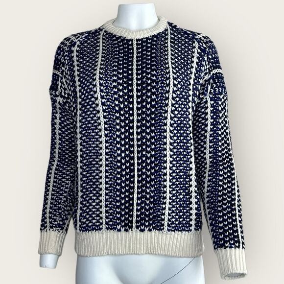 NWT | Maje | Fancy Geo-Pattern Sweater | Blue | Size 1 | Small - Picture 16 of 16